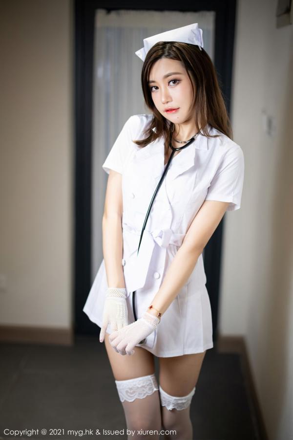 綺裡嘉 绮里嘉 绮里嘉的杭州旅拍 护士制服主题系列第9张图片