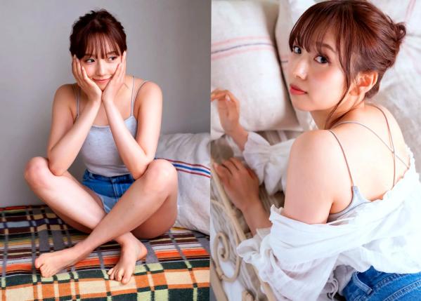 新内眞衣 新内真衣  新内眞衣 - Evolution 优雅气质写真，蓝裙礼服与居家休闲风格大片第3张图片