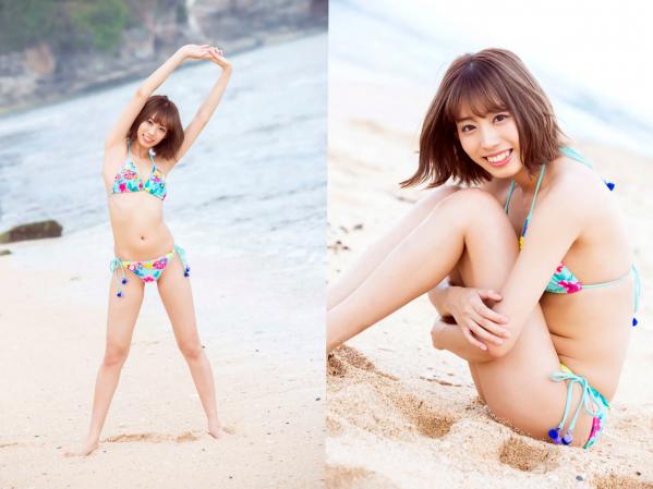 山岸奈津美   山岸奈津美 - RESORT STYLE，清纯短发甜美度假写真，泳池畔优雅紫裙与清新居家私房，尽显女神气质与迷人曲线第28张图片