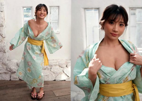 葉月あや 叶月彩  Exciting Girls 葉月あや高清写真集 Vol.1：性感紧身蓝裙与大胆白色蕾丝连体衣，尽显极致诱惑曲线与御姐魅力第34张图片