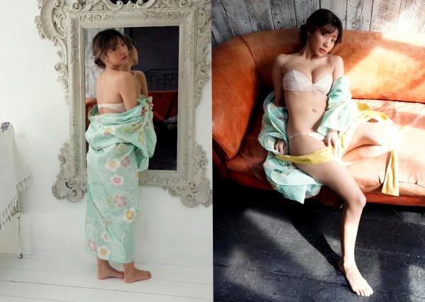 葉月あや 叶月彩  Exciting Girls 葉月あや高清写真集 Vol.1：性感紧身蓝裙与大胆白色蕾丝连体衣，尽显极致诱惑曲线与御姐魅力第37张图片