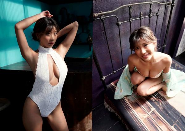 葉月あや 叶月彩  Exciting Girls 葉月あや高清写真集 Vol.1：性感紧身蓝裙与大胆白色蕾丝连体衣，尽显极致诱惑曲线与御姐魅力第45张图片