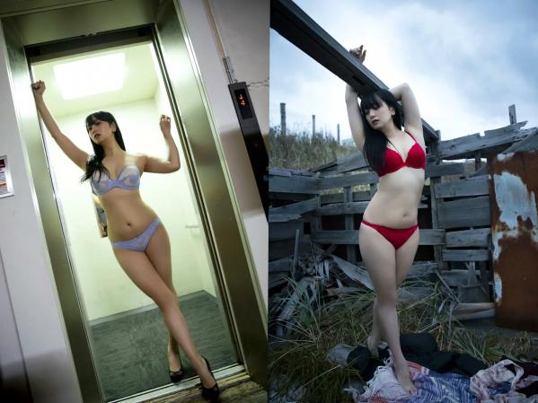 脊山麻理子   脊山麻理子 - 情熱（黑色束身衣与居家内衣私房照，展现极致性感曲线与冷艳魅惑风格）第19张图片