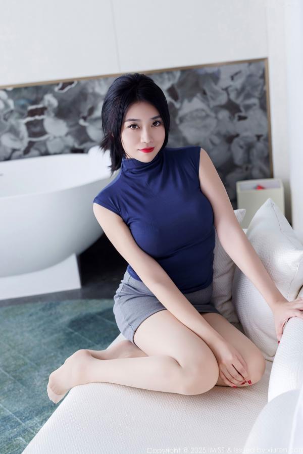 许诺Sabrina   IMiss爱蜜社-789-许诺Sabrina-灰色包臀裙OL制服诱惑-私房丝袜美腿-2025.04.16-无圣光大尺度第13张图片