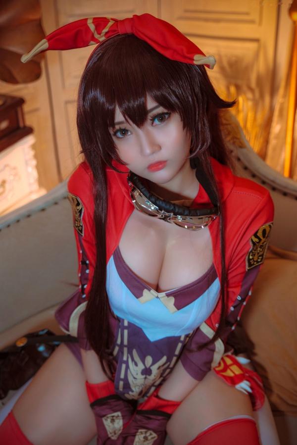陈韵婷 陈韵儿  Potato-Godzilla-Amber-Genshin-Impact-高还原原神安柏美少女Cosplay室内性感写真第4张图片