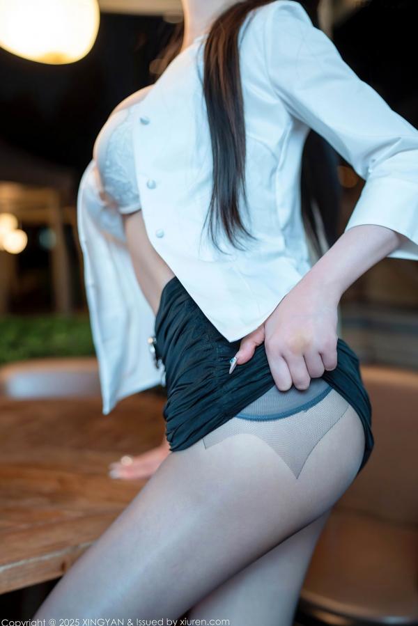 李丽莎   XingYan星颜社-406-李丽莎-白衬衫黑短裙红绳捆绑-户外夜景丝袜制服诱惑-2025.09.26 - 无圣光大尺度第8张图片