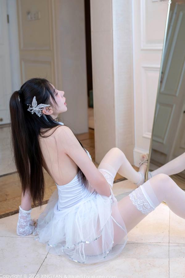 李丽莎   XingYan星颜社-402-李丽莎-轻透白纱蕾丝露肩长裙-2025.09.19 - 无圣光大尺度第18张图片