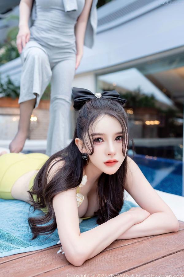 李丽莎   XingYan星颜社-333-李丽莎姐妹花-泳池畔瑜伽房场景-紧身动感瑜伽服亲密互动-无圣光性感诱惑写真第38张图片