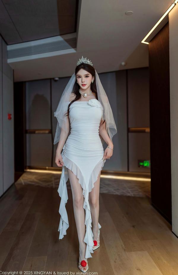 李丽莎   XingYan星颜社388期：李丽莎白色婚纱主题，精致蕾丝内衣演绎极致纯欲诱惑，无圣光大尺度私房写真集锦，展现成熟女性柔美魅力第3张图片