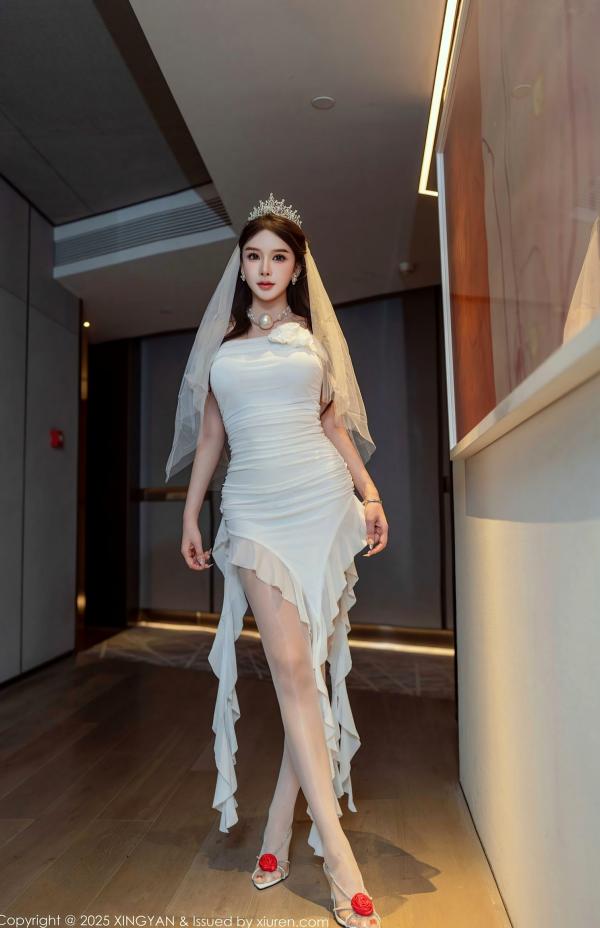 李丽莎   XingYan星颜社388期：李丽莎白色婚纱主题，精致蕾丝内衣演绎极致纯欲诱惑，无圣光大尺度私房写真集锦，展现成熟女性柔美魅力第4张图片