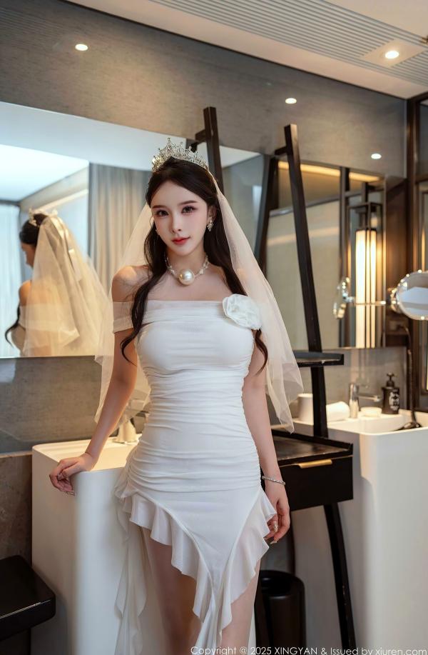 李丽莎   XingYan星颜社388期：李丽莎白色婚纱主题，精致蕾丝内衣演绎极致纯欲诱惑，无圣光大尺度私房写真集锦，展现成熟女性柔美魅力第5张图片