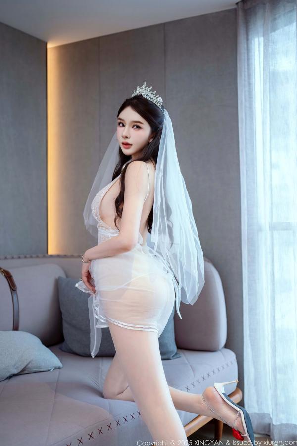 李丽莎   XingYan星颜社388期：李丽莎白色婚纱主题，精致蕾丝内衣演绎极致纯欲诱惑，无圣光大尺度私房写真集锦，展现成熟女性柔美魅力第14张图片