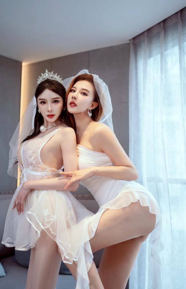 李丽莎   李丽莎 - 在逃公主，梦幻婚纱闺蜜私房写真，极致性感暧昧亲密诱惑 [91P]第68张图片