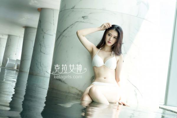 苏可可 苏可er  KelaGirls克拉女神-2017.12.12-苏可可《无辜の白海豚》泳池比基尼湿身诱惑，纯欲风格尽显极致性感好身材，无圣光大尺度养眼写真第31张图片