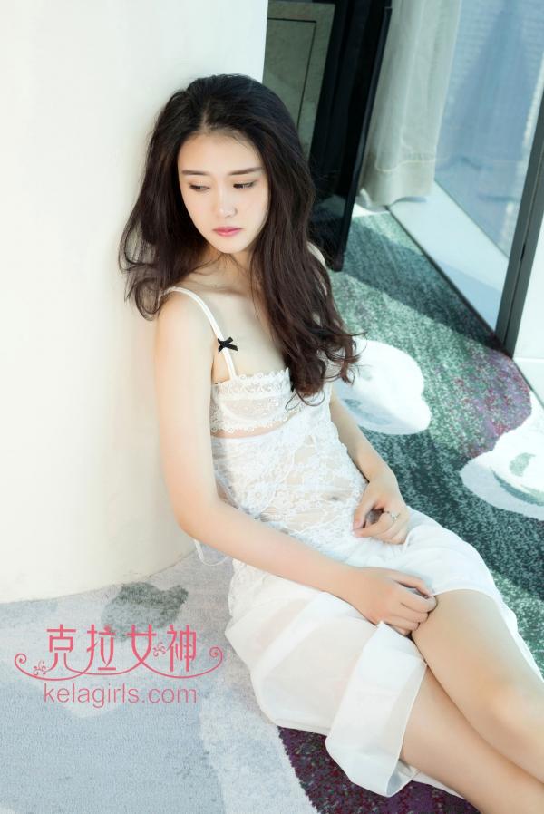 苏可可 苏可er  KelaGirls克拉女神-苏可可《没有你的日子》高空落地窗白色蕾丝内衣诱惑私房大尺度写真第22张图片