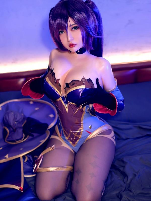 戴唯 戴小唯  Potato-Godzilla《原神》莫娜精美COSPLAY，极致好身材还原角色诱惑，大尺度私房摄影第2张图片