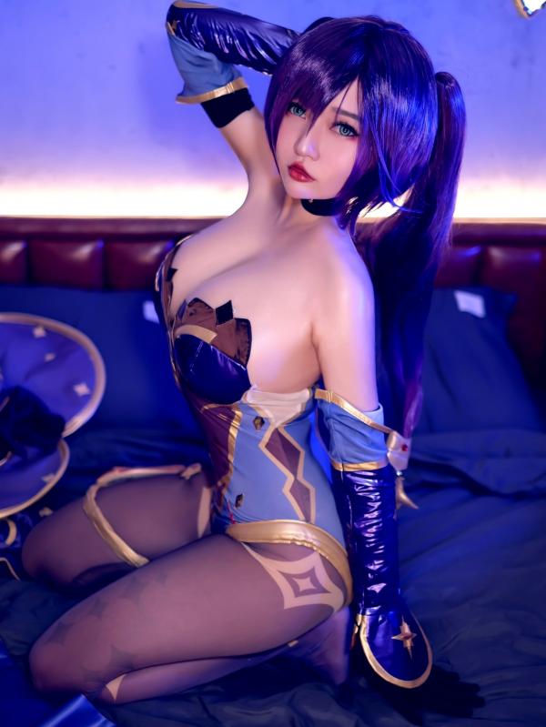 戴唯 戴小唯  Potato-Godzilla《原神》莫娜精美COSPLAY，极致好身材还原角色诱惑，大尺度私房摄影第5张图片