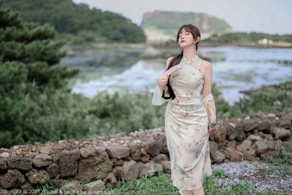王语纯 王雨纯  YouMi尤蜜荟-983-王雨纯：纯白内衣私房写真，薄纱透视诱惑，尽显曼妙曲线与纯欲气质第12张图片