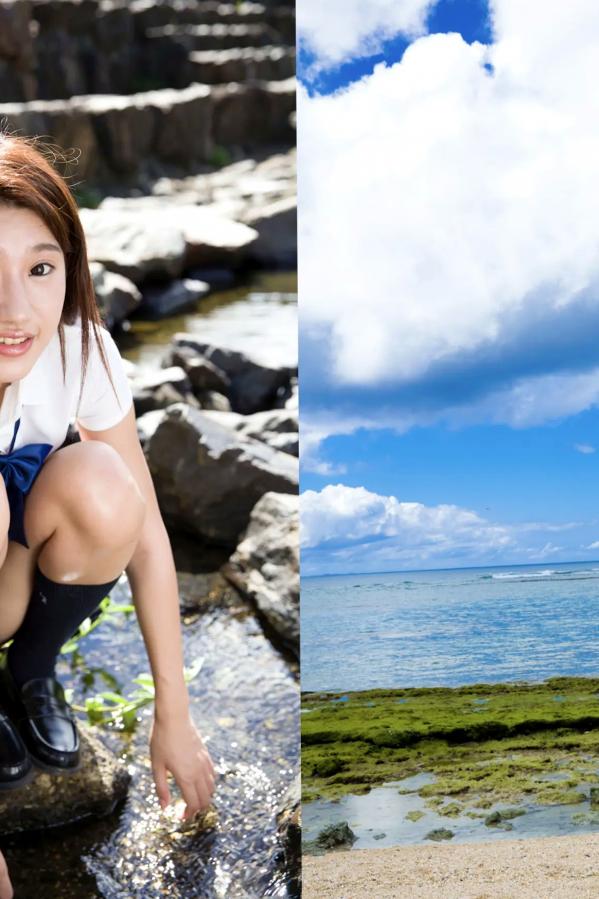 美竹すず 美竹铃  美竹すず《Body & Soul》日系校服沙滩写真 黑丝内衣性感私房照第22张图片