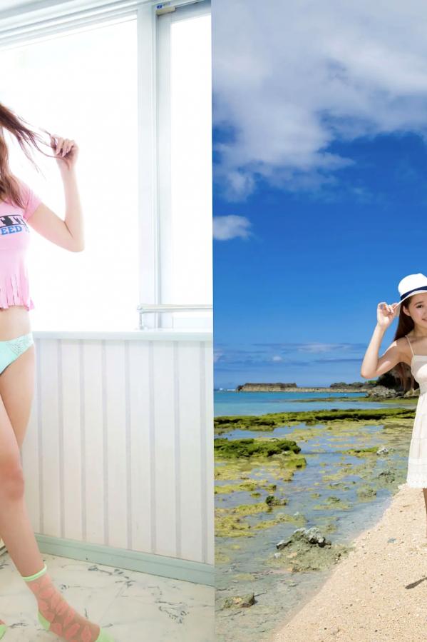 美竹すず 美竹铃  美竹すず《Body & Soul》日系校服沙滩写真 黑丝内衣性感私房照第30张图片