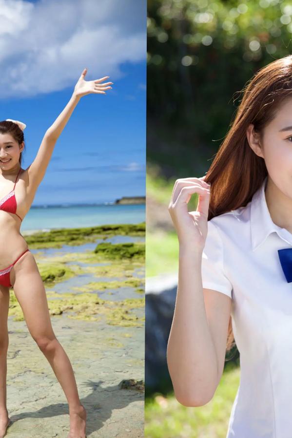 美竹すず 美竹铃  美竹すず《Body & Soul》日系校服沙滩写真 黑丝内衣性感私房照第31张图片