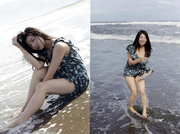 佐藤夢 佐藤梦  《佐藤夢 - 純潔の裸身 vol.2》海滩黑色比基尼户外性感写真第4张图片