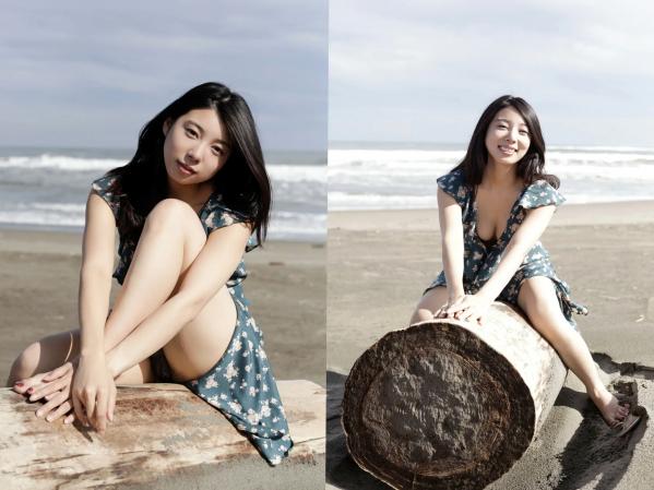 佐藤夢 佐藤梦  《佐藤夢 - 純潔の裸身 vol.2》海滩黑色比基尼户外性感写真第7张图片
