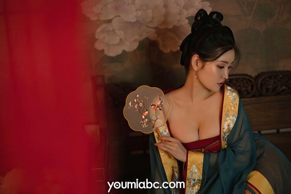 沈梦瑶   YouMi尤蜜-沈梦瑶-《夜话西窗烛》国风古典汉服私房：香肩半露，烛光摇曳，绝美身姿尽显东方极致诱惑第23张图片