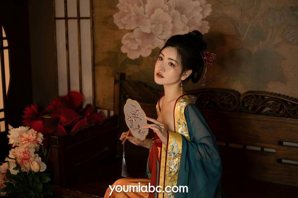 沈梦瑶   YouMi尤蜜-沈梦瑶-《夜话西窗烛》国风古典汉服私房：香肩半露，烛光摇曳，绝美身姿尽显东方极致诱惑第27张图片