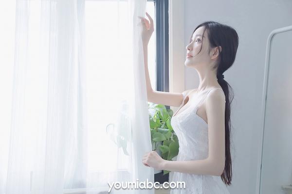 沈梦瑶   YouMi尤蜜-2021.04.22-沈梦瑶-《白裙少女》-清纯白色蕾丝吊带长裙私房写真-无圣光大尺度唯美视觉第12张图片