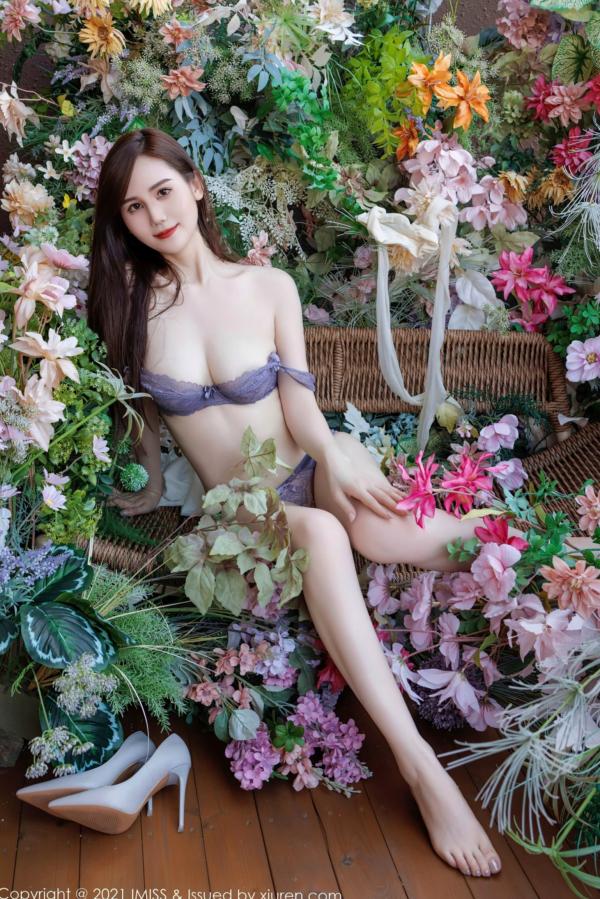 SISY思   IMiss爱蜜社-761-SISY思-繁花秘境紫色蕾丝内衣性感私房唯美写真第34张图片