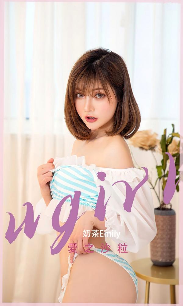 奶茶Emily   UGirlsApp尤果圈奶茶Emily-《爱之沙粒》清纯美女居家卧室与浴室极致诱惑私房照第1张图片