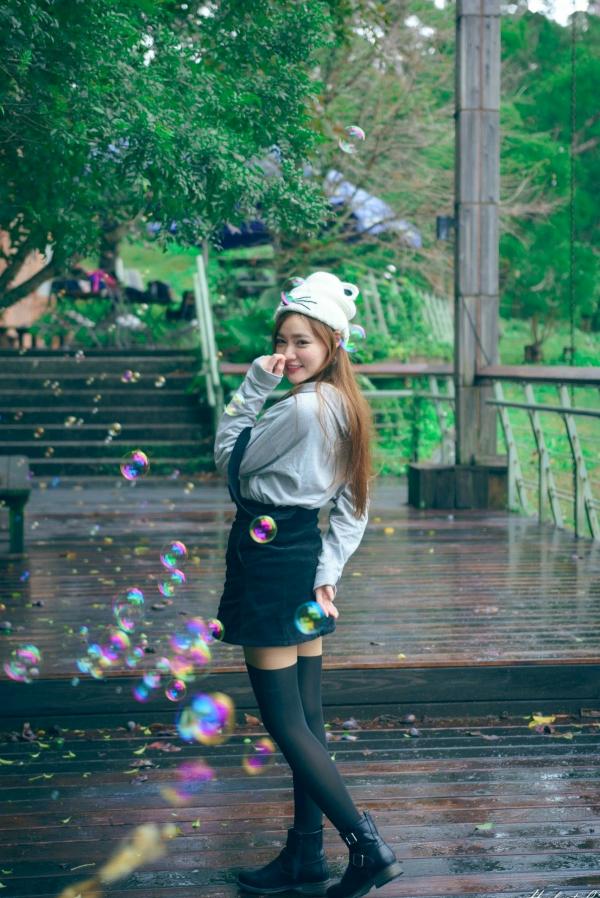 蘇小立 苏小立  台湾正妹苏小立北艺大校园清新日常，可爱少女户外吹泡泡青春活力写真第36张图片