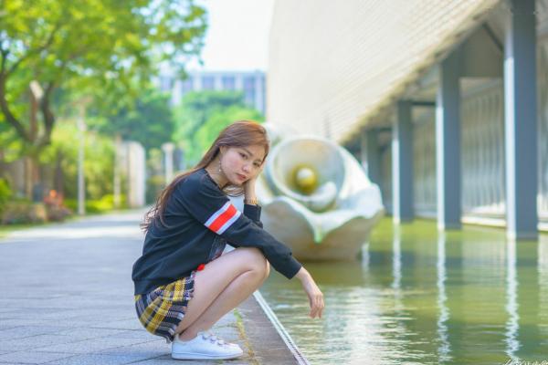 蘇小立 苏小立  台湾正妹苏小立花博新生公园户外街拍，校花系列清新风格甜美写真第46张图片