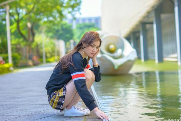 蘇小立 苏小立  台湾正妹苏小立花博新生公园户外街拍，校花系列清新风格甜美写真第47张图片