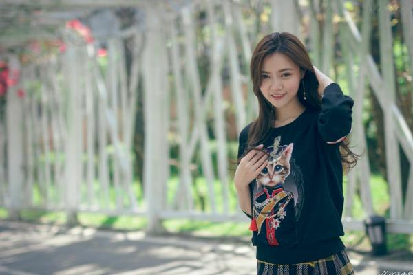 蘇小立 苏小立  台湾正妹苏小立花博新生公园户外街拍，校花系列清新风格甜美写真第69张图片
