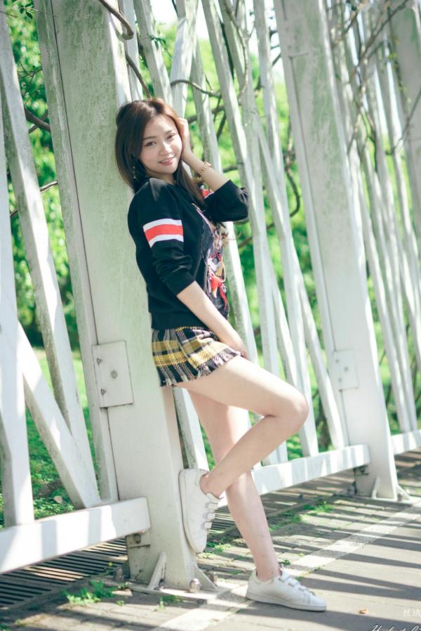 蘇小立 苏小立  台湾正妹苏小立花博新生公园户外街拍，校花系列清新风格甜美写真第70张图片