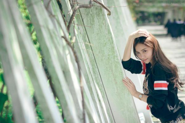 蘇小立 苏小立  台湾正妹苏小立花博新生公园户外街拍，校花系列清新风格甜美写真第71张图片