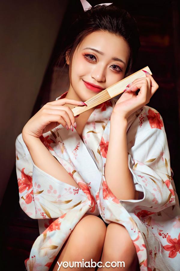 陈雨萌   YouMi尤蜜-萌萌《花魁道中》和服视觉盛宴，日系古典风格私房照，优雅与性感的碰撞第10张图片