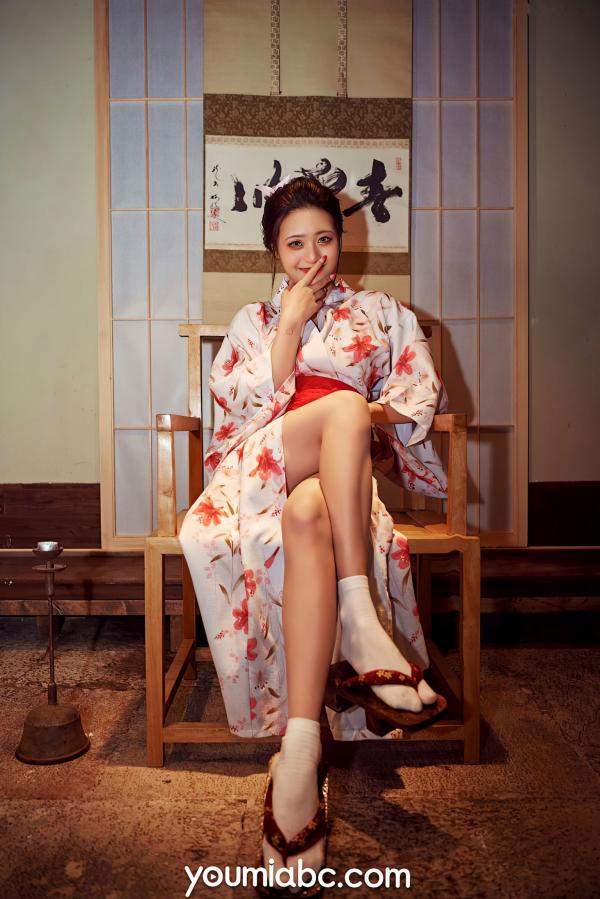陈雨萌   YouMi尤蜜-萌萌《花魁道中》和服视觉盛宴，日系古典风格私房照，优雅与性感的碰撞第18张图片