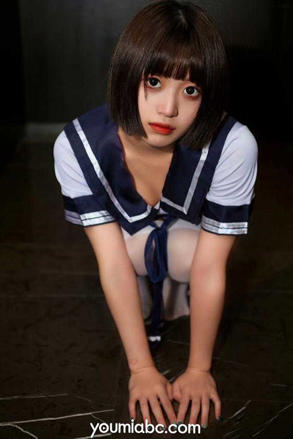 陈雨萌   YouMi尤蜜-2021.07.19-萌萌-《放学等我》-清纯校服学生装制服诱惑丝袜写真第25张图片