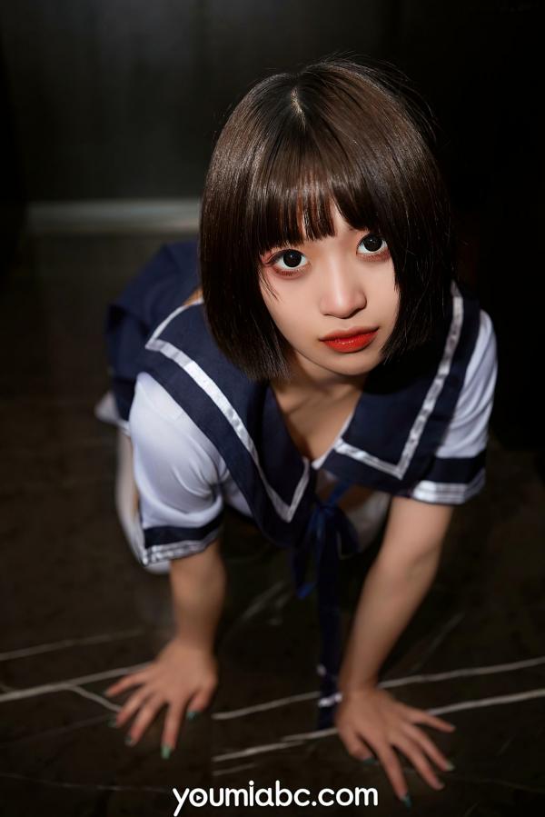 陈雨萌   YouMi尤蜜-2021.07.19-萌萌-《放学等我》-清纯校服学生装制服诱惑丝袜写真第26张图片