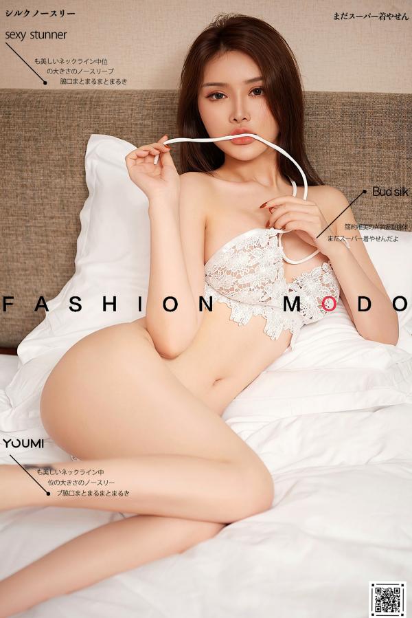 陈宇曦   YouMi尤蜜-2020.12.17-陈宇曦-《浮花倩影》私房写真，身着白色蕾丝内衣演绎极致白嫩诱惑，无圣光大尺度唯美呈现第1张图片