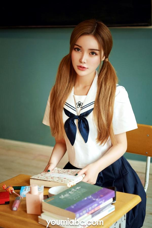 陈宇曦   YouMi尤蜜-2019.07.20-陈宇曦-《不良辣妹》-高颜值校服制服诱惑，清纯学生妹私房大尺度写真，清爽性感、俏皮可爱，极品尤物盛宴第2张图片