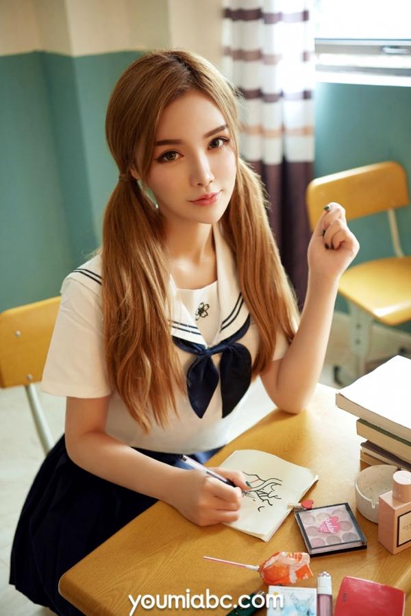 陈宇曦   YouMi尤蜜-2019.07.20-陈宇曦-《不良辣妹》-高颜值校服制服诱惑，清纯学生妹私房大尺度写真，清爽性感、俏皮可爱，极品尤物盛宴第6张图片
