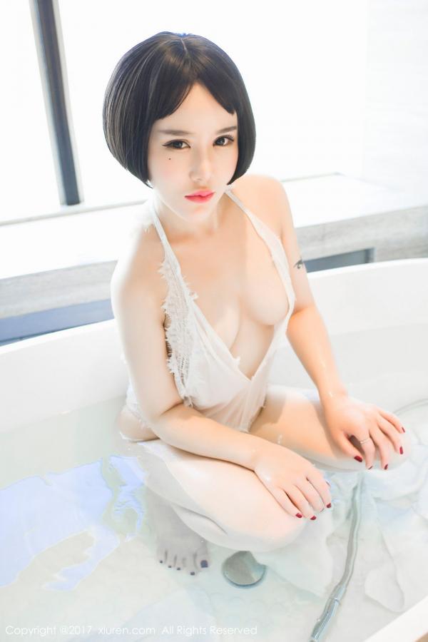 王乔恩Abby  浑圆粉嫩曲佑熙 白色蕾丝浴缸湿身第45张图片