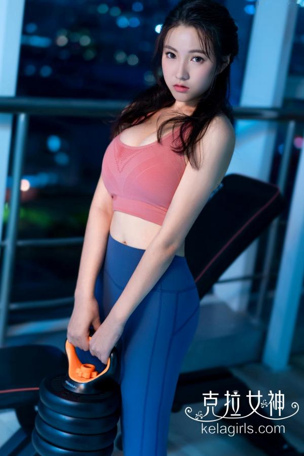 雨瞳Yoyo   KelaGirls克拉女神YOYO-健身房运动装私房写真《霸气侧漏》性感女神健身美图第10张图片