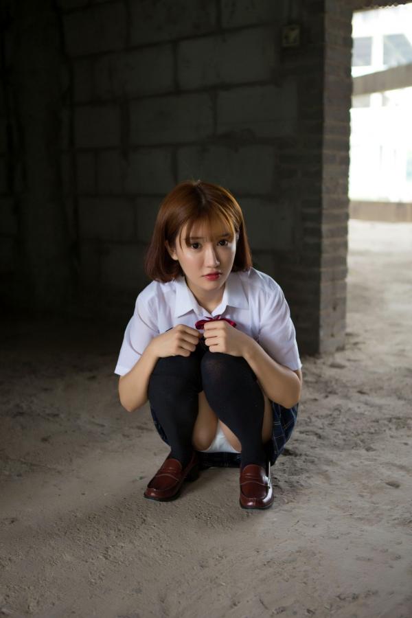   XR-Uncensored-K8傲娇萌萌Vivian-被束缚的学妹 - 无圣光大尺度日系JK校服绳艺写真第4张图片