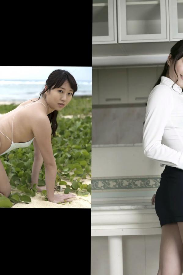大滝りか 大泷里佳 大滝りか - 美尻与美脚性感写真 日本美臀女神 OL制服与比基尼诱惑第5张图片