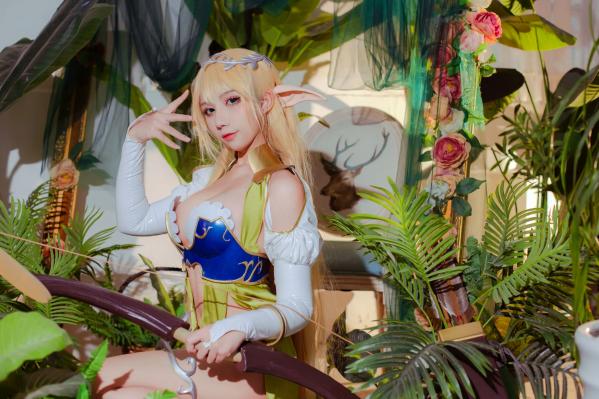 朱静   九曲Jean 精灵村Elf Village角色扮演，精致妆容呈现极品精灵公主，清纯与性感并存的奇幻私房写真 [77P]第35张图片